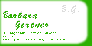 barbara gertner business card